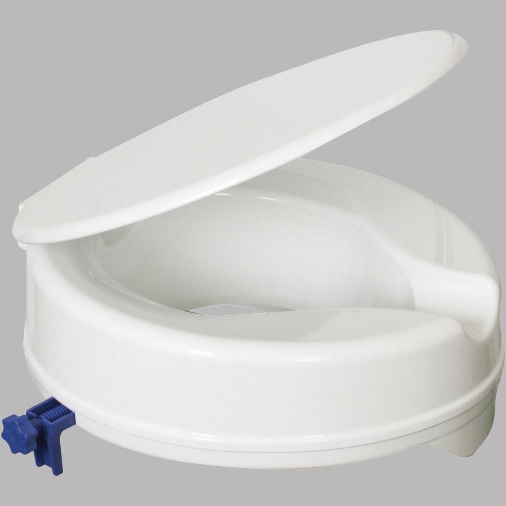 4 Inch Senator Plastic Raised Toilet Seat with Lid