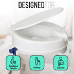 4 Inch Senator Plastic Raised Toilet Seat with Lid