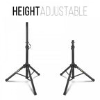 Short / Compact 35mm Adjustable Aluminium PA Speaker Stand Kit