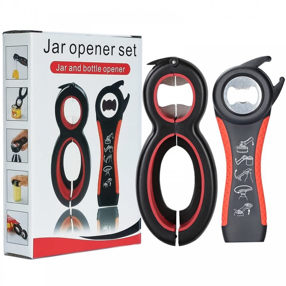 Jar and Bottler Opener Set Multi-Purpose Open Aid