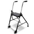 Lightweight Adjustable Walker Frame with Wheels and Seat