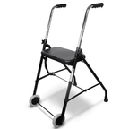 Lightweight Adjustable Walker Frame with Wheels and Seat