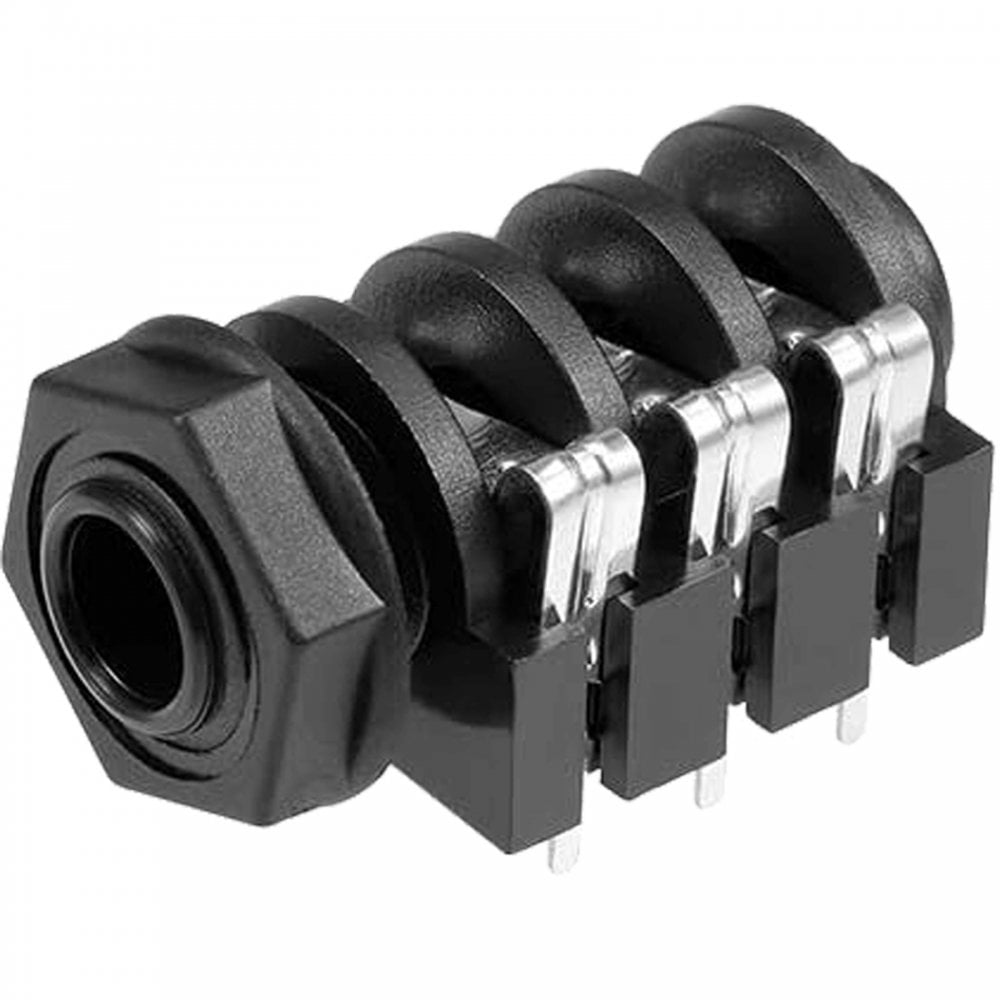 Stereo Jack Chassis Socket 6.35mm 1/4 inch PCB Mountable