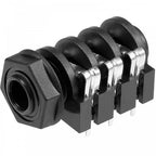 Stereo Jack Chassis Socket 6.35mm 1/4 inch PCB Mountable