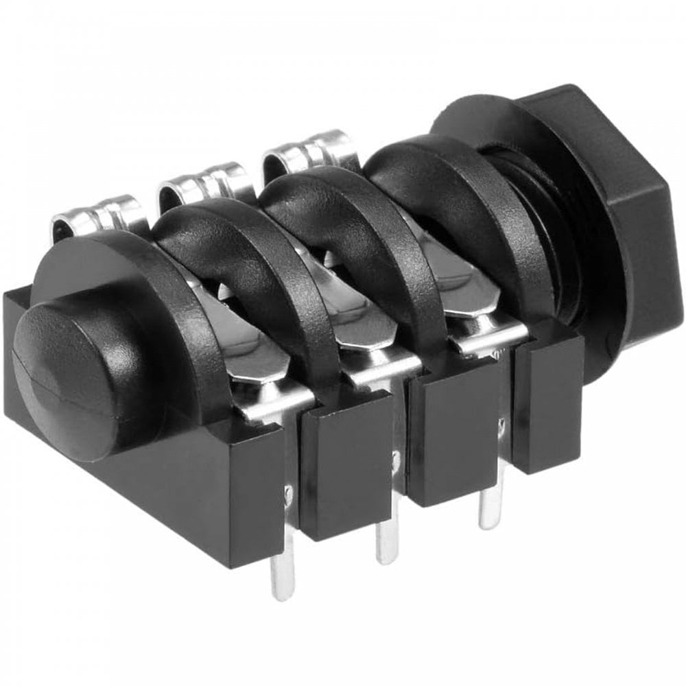 Stereo Jack Chassis Socket 6.35mm 1/4 inch PCB Mountable