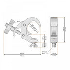 Black Anodized Heavy Duty Truss C Clamp 2" 50mm