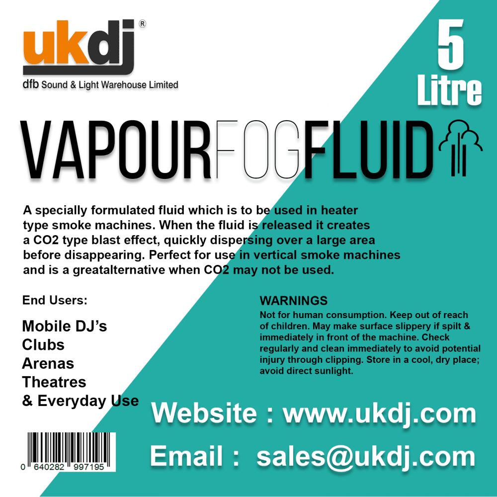 Vapour Blast Fluid 5L For Geyser Vertical Smoke Machines - 5 liters Juice