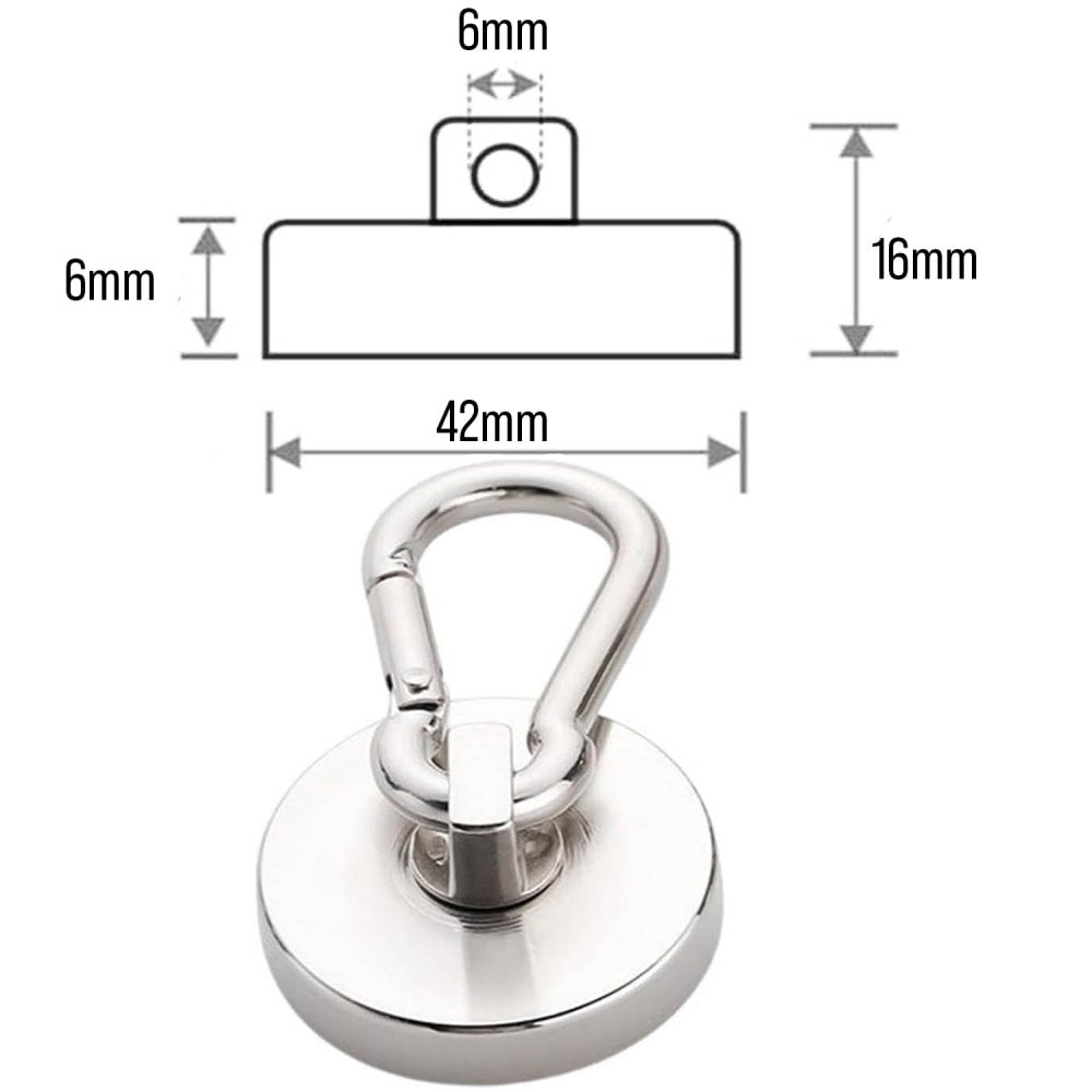 1 Piece 42mm Magnetic Carabiner Hook