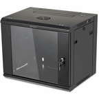 9U Hinged 19" Rack Cabinet Side and Rear Easy Access
