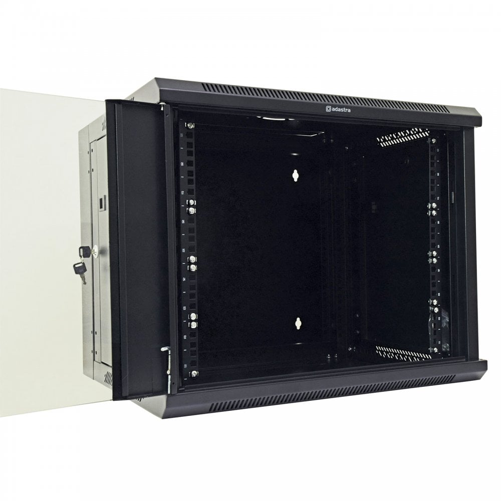 9U Hinged 19" Rack Cabinet Side and Rear Easy Access