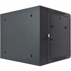 9U Hinged 19" Rack Cabinet Side and Rear Easy Access