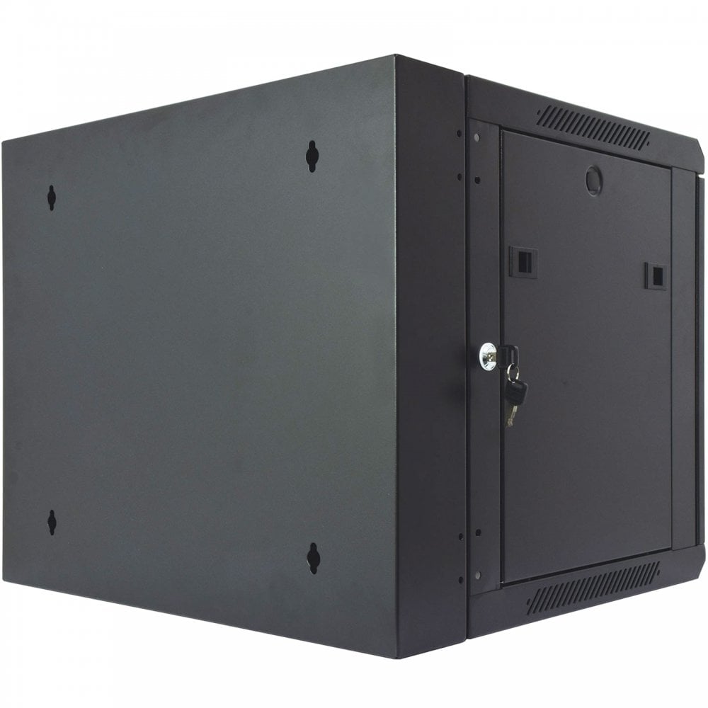 9U Hinged 19" Rack Cabinet Side and Rear Easy Access