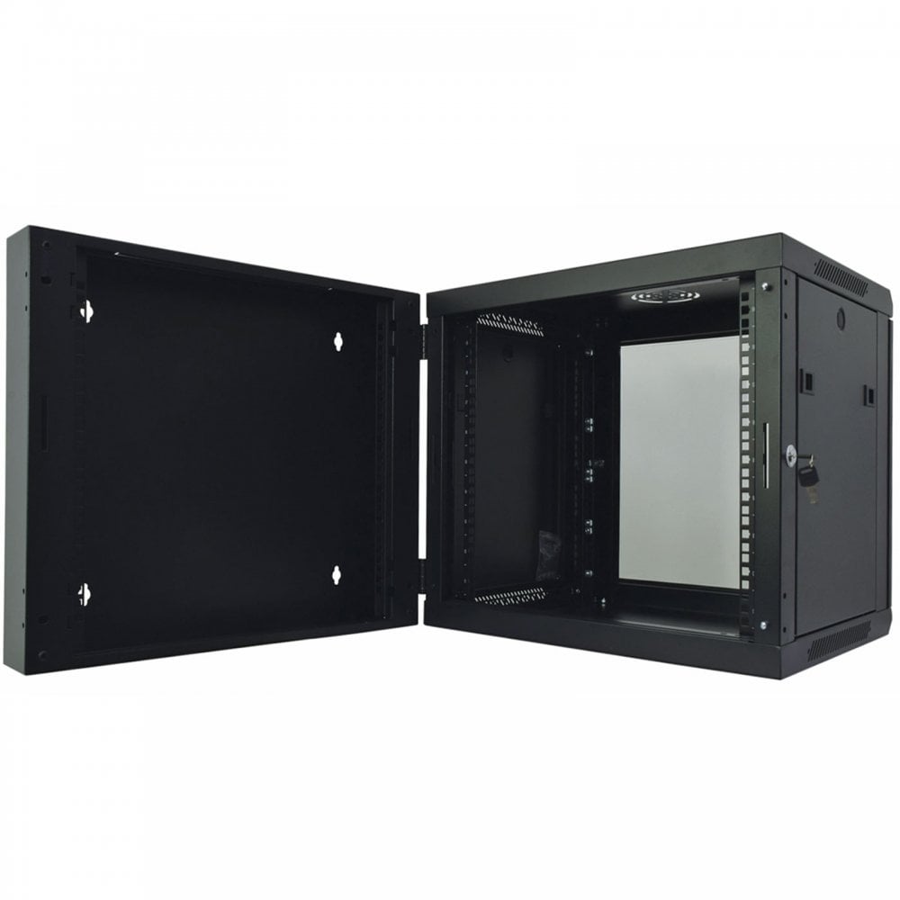 9U Hinged 19" Rack Cabinet Side and Rear Easy Access