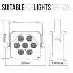 Flat Pack Bag 4 LED Slim Par Can Case