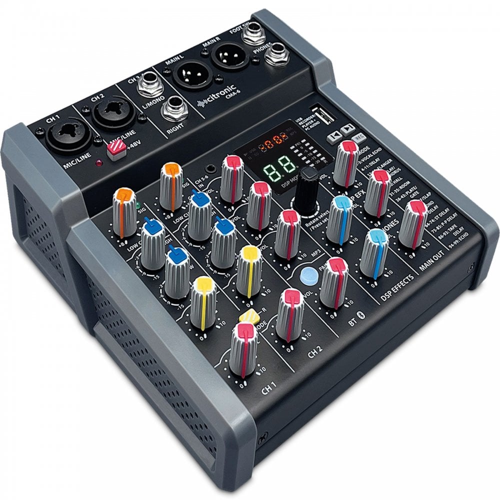 CMA-6 Compact Mixer with BT wireless and DSP Effects