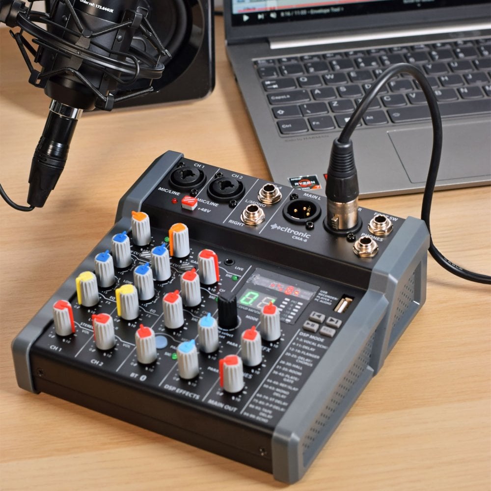 CMA-6 Compact Mixer with BT wireless and DSP Effects