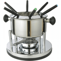 Fondue Set 6 Person 10 Piece Melting Pot Stainless Steel