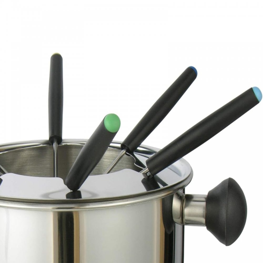 Fondue Set 6 Person 10 Piece Melting Pot Stainless Steel