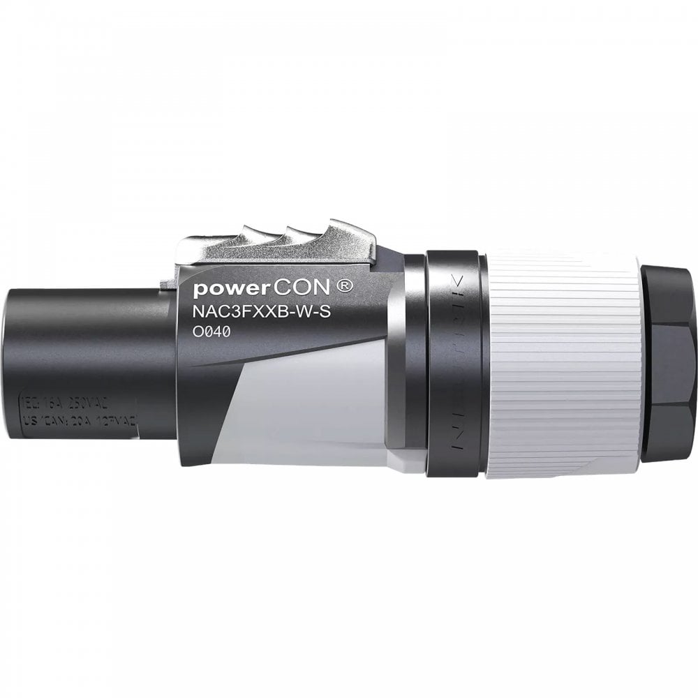 PowerCON FXXB-type Cable Connector Grey NAC3FXXB-W-S