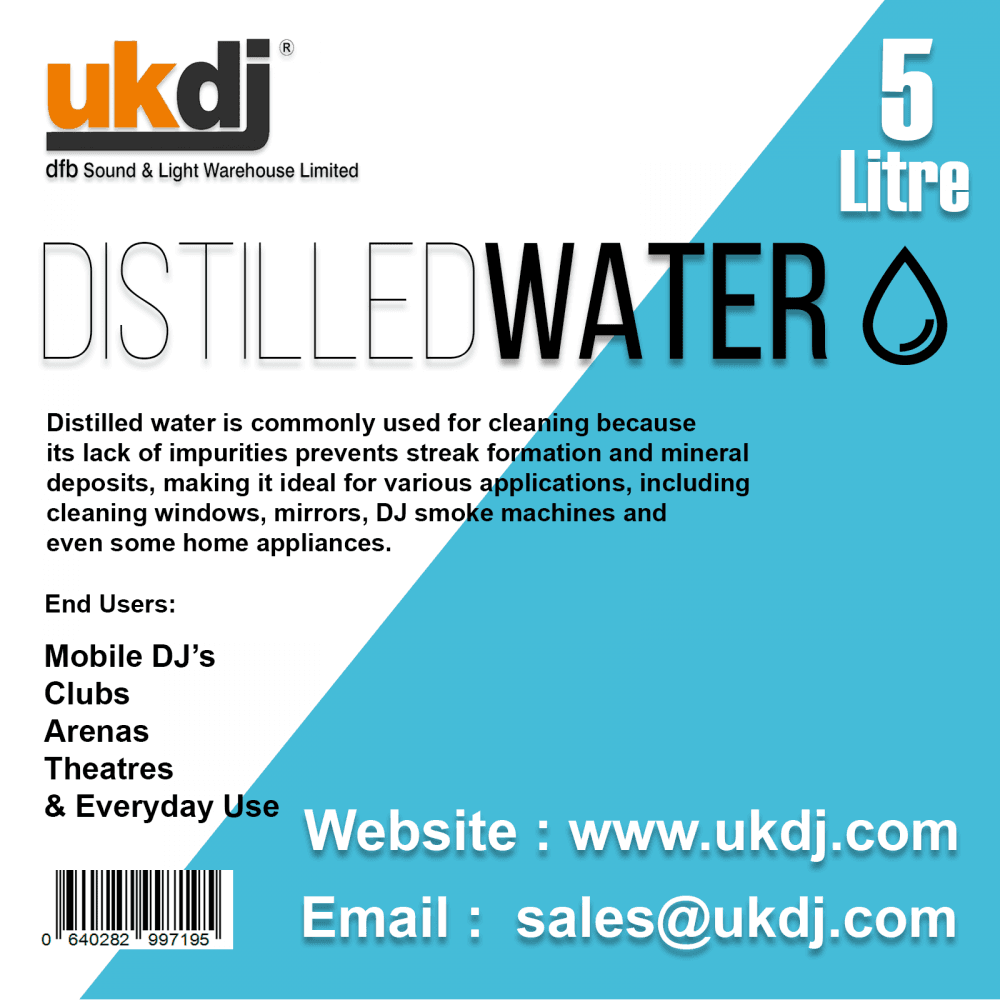 Distilled Demineralised Water 5L Reverse Osmosis plus UV