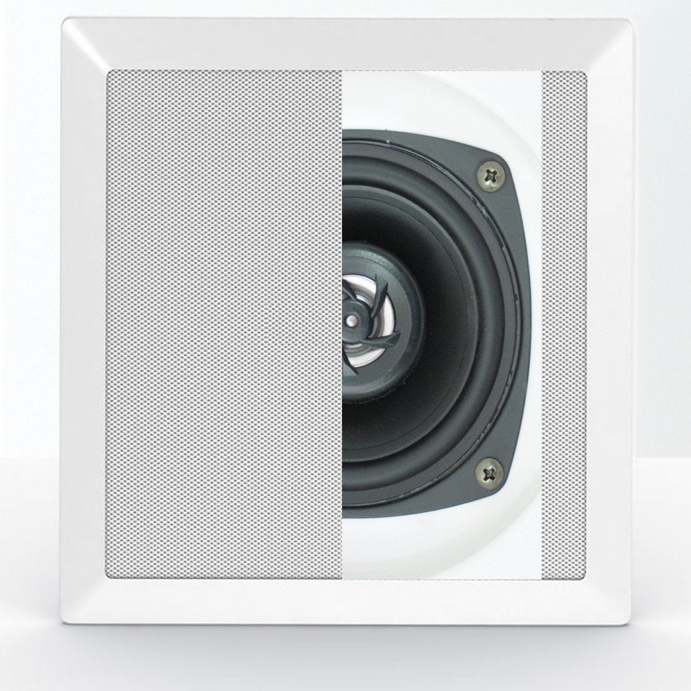 e-audio 4" Square In-Wall or Ceiling 2 Way Speaker 8 Ohms 70W