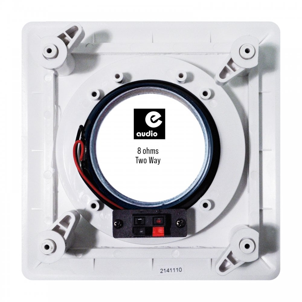e-audio 4" Square In-Wall or Ceiling 2 Way Speaker 8 Ohms 70W