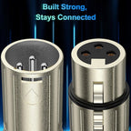 3 x 3M XLR Male to Female Microphone Audio Lead