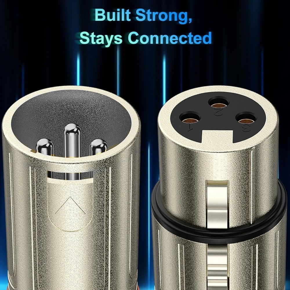 3 x 3M XLR Male to Female Microphone Audio Lead