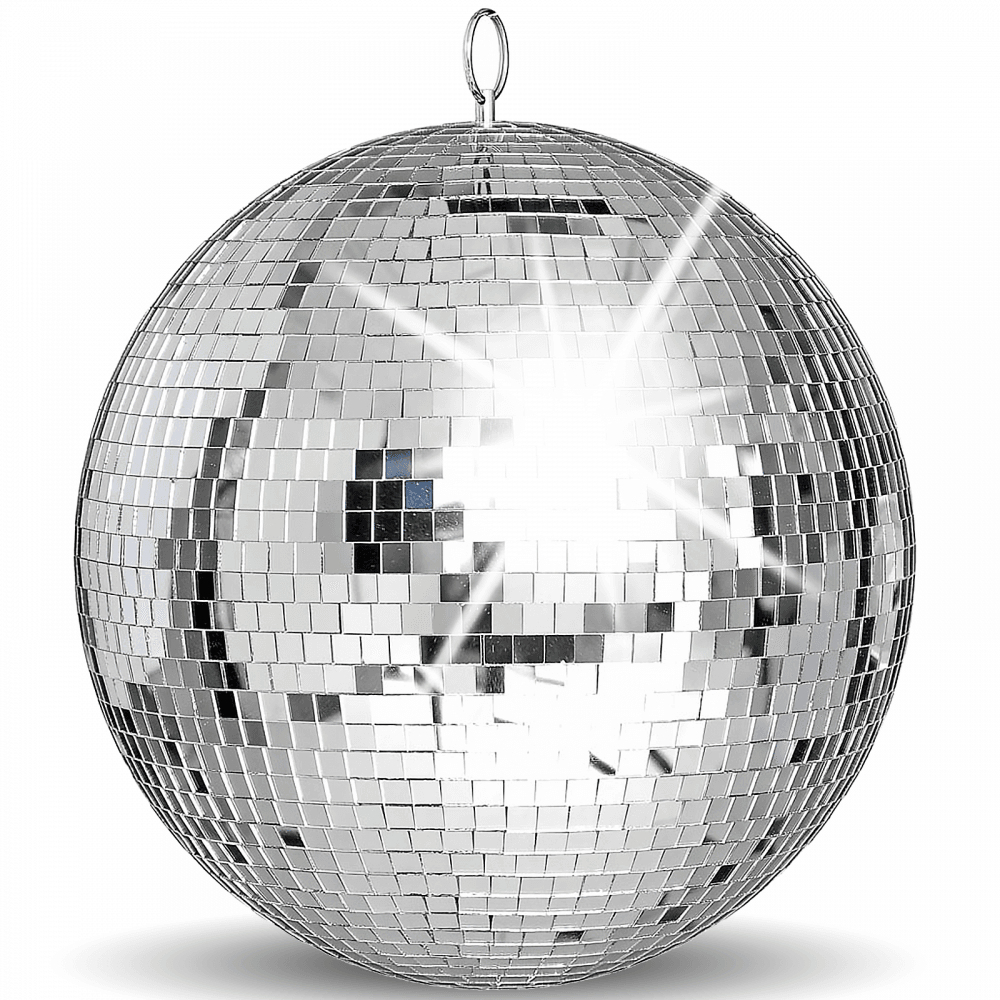 30cm Mirror Ball Party Disco Set Kit inc Motor and Black Pinspot