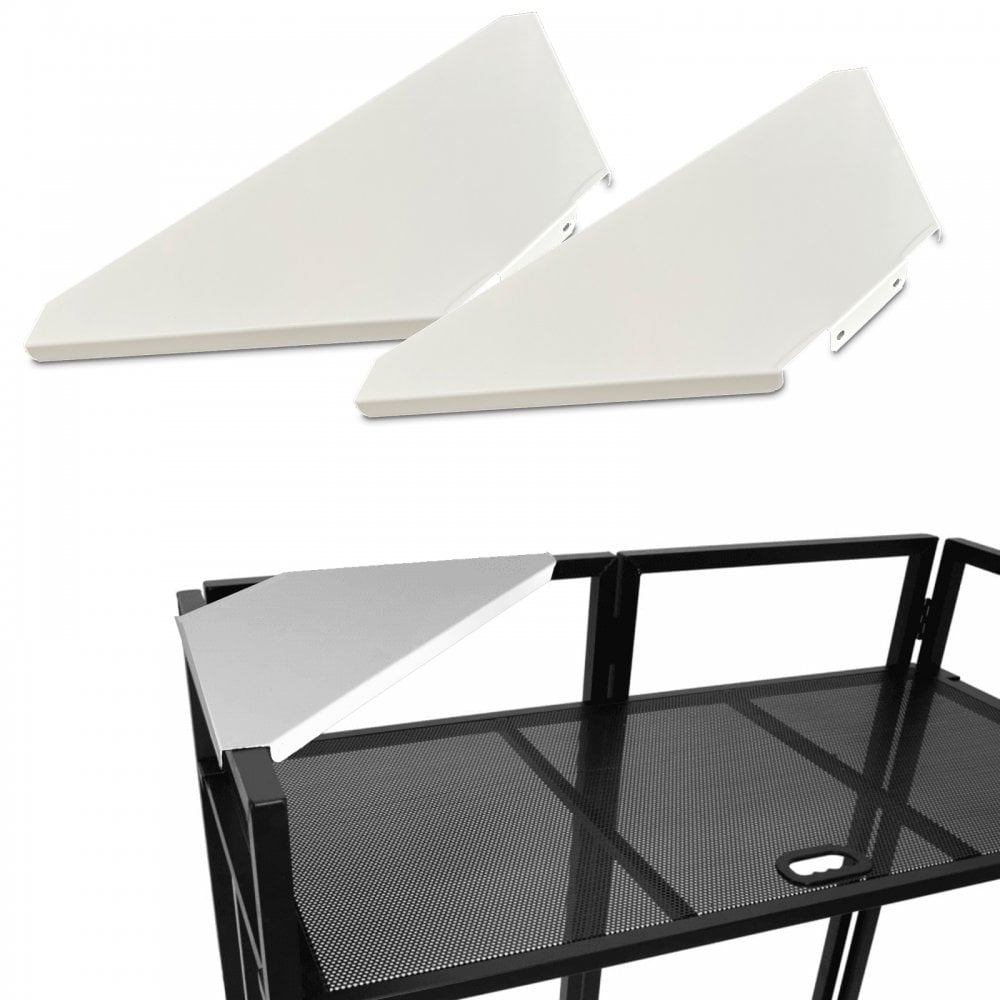 Pair of DJ Booth Corners in White with Case