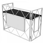 White Aluminium Truss DJ Booth System inc TV Mount and Case
