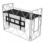 White Aluminium Truss DJ Booth System inc TV Mount and Case