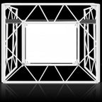 White Aluminium Truss DJ Booth System inc TV Mount and Case