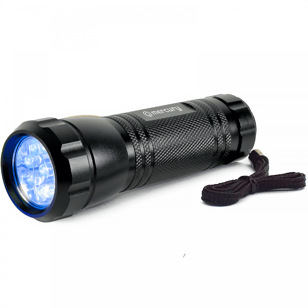 Heavy Duty Aluminium 9 LED UV Torch Lightweight - Bank note Checker
