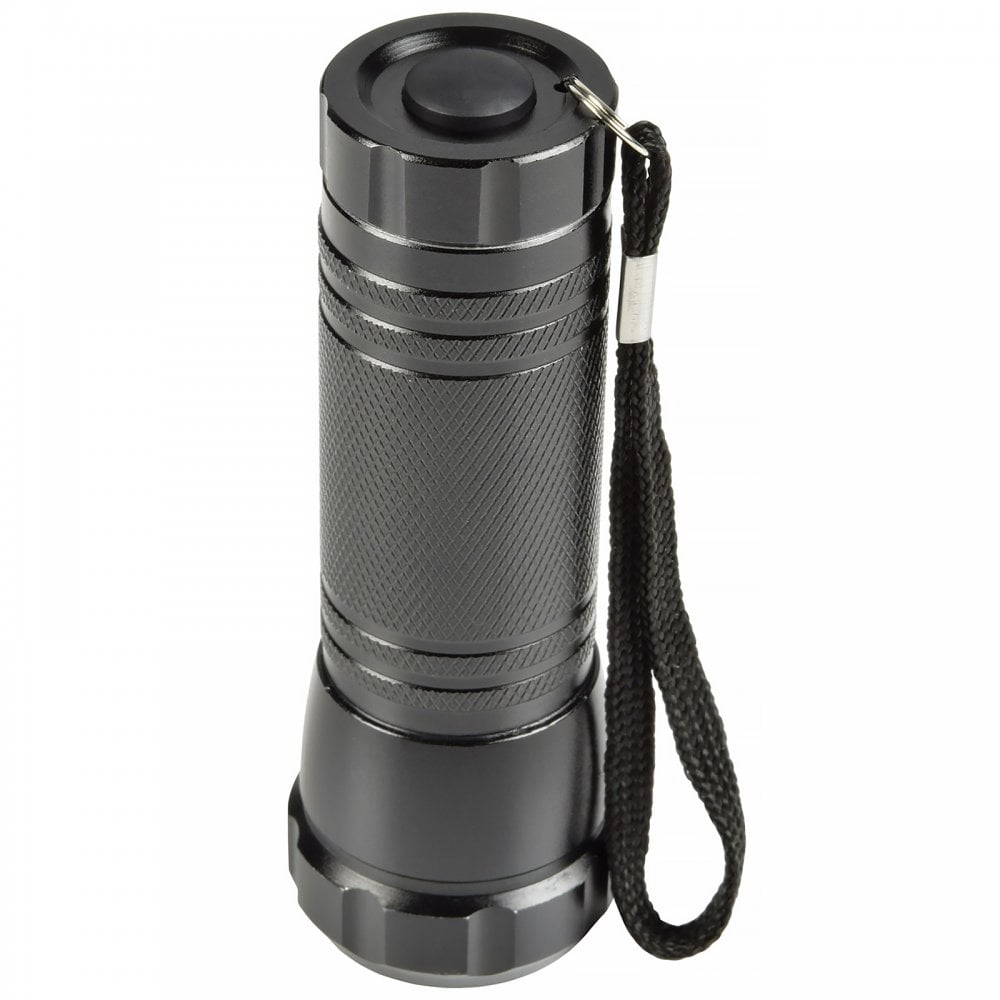 Heavy Duty Aluminium 9 LED UV Torch Lightweight - Bank note Checker