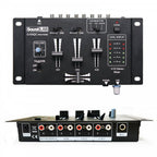 2-Channel & Mic Compact Mini Mixer With Crossfader