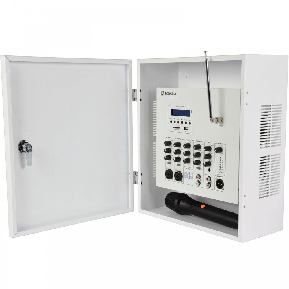 SA-120 Secure Wall Amplifier 100V with UHF Mic + Media Player