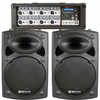 QRCONXKIT PA System with BT Mixer Amplifier 120W