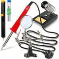 30w High Quality Mains Powered Soldering Iron Kit inc Helping Hands
