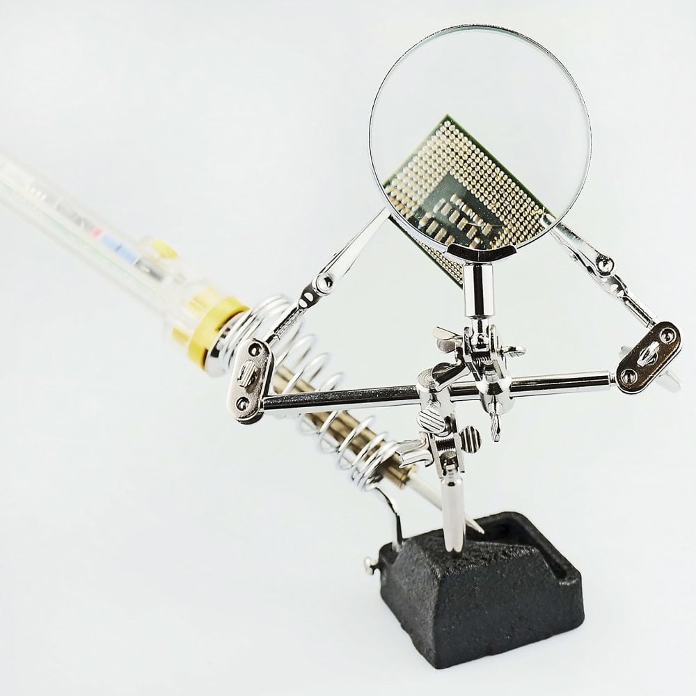 Helping Hands with 60mm 2.5x Magnifier Lens and Iron Rest