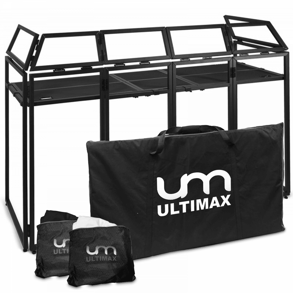 DJ Booth Pro XL System with Black White Scrims inc Case