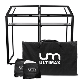 DS-40 DJ Booth Deck Console Stand Inc White Black Scrims and Case