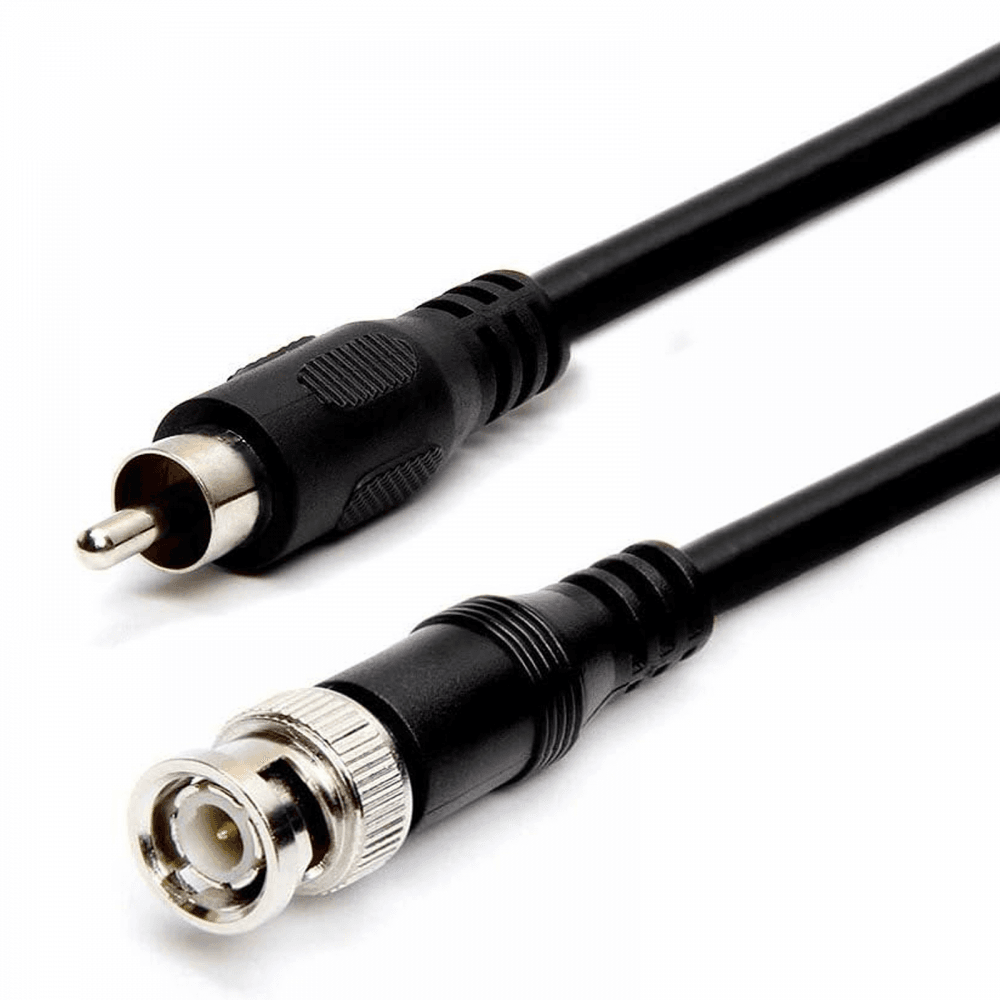 BNC Male Plug to RCA Phono Plug Coaxial Video Lead 1.2M Coax