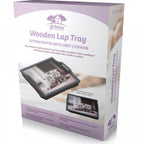 Wooden Lap Tray with Cushion Grey with Kittens