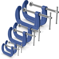 6 Piece G Clamp 2 Sets 25mm 50mm 75mm Cast Iron