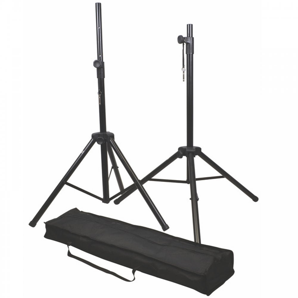 Professional Aluminium Speaker Stand Kit in Black inc Bag