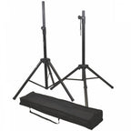 Professional Aluminium Speaker Stand Kit in Black inc Bag