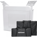 DJ Event Booth Foldable White Satin Steel Table