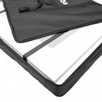 DJ Event Booth Foldable White Satin Steel Table