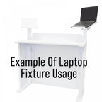 DJ Event Booth Foldable White Satin Steel Table